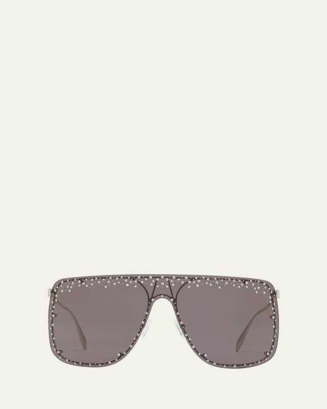 Studded Skull Shield Sunglasses